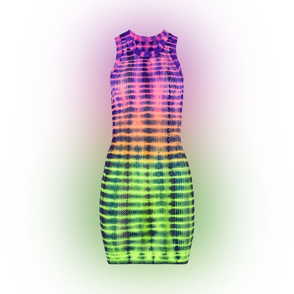 AGR KNIT TIE-DYE DRESS - Picture 1 of 11